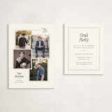 "Seventeen" - Graduation Insert Cards in Cloud by Jennifer Wick - With Invitation