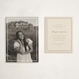 "abigail" - Graduation Insert Cards in Cream by Ellen Schlegelmilch - With Invitation