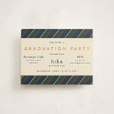 "Belmont" - Graduation Insert Cards in Navy by Sarah Rosenthal - Front
