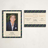 "Belmont" - Graduation Insert Cards in Navy by Sarah Rosenthal - With Invitation