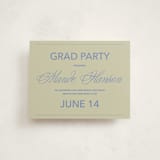 "New Style" - Graduation Insert Cards in Denim by Inkblot Design - Front