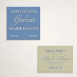 "New Style" - Graduation Insert Cards in Denim by Inkblot Design - With Invitation