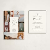 "pastiche" - Graduation Insert Cards in Raven by Olivia Raufman - With Invitation