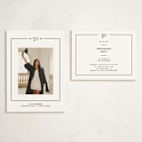 "Cap Frame" - Graduation Insert Cards in Noir by Annie Shapiro - With Invitation
