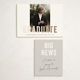 "Jax" - Graduation Insert Cards in Cloud by Sara Hicks Malone - With Invitation