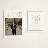 "In Line" - Graduation Insert Cards in Cloud by Nicole Walsh - With Invitation