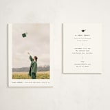 "Subtle" - Graduation Insert Cards in Silk by Adelyn T. - With Invitation