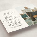 "Ribbon" - Graduation Insert Cards in Salt by Lea Delaveris - Detail