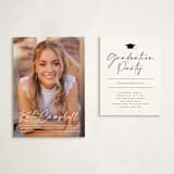 "Signature Grad" - Graduation Insert Cards in Linen by Erica Krystek - With Invitation