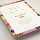 "Colorful Scallop" - Graduation Insert Cards in Olive by Sierra Lee - Detail