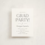 "Grad in Overlay" - Graduation Insert Cards in Eggshell by Carolyn MacLaren - Front