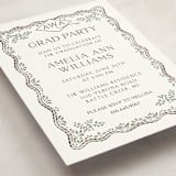 "Ivy Grad" - Graduation Insert Cards in Linen by Paper Sun Studio - Detail