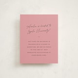 "Charm" - Graduation Insert Cards in Peony by Sara Hicks Malone - Front