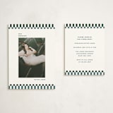 "Checked Out" - Graduation Insert Cards in Pine by Rachel Cassel - With Invitation