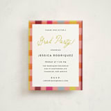 "Rainbow plaid" - Graduation Insert Cards in Ruby by Kat Roberts - Front