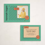 "Fun Grad" - Graduation Insert Cards in Mint by Chryssi Tsoupanarias - With Invitation