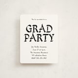 "Calligraphic Ink" - Graduation Insert Cards in Cotton by Chryssi Tsoupanarias - Front