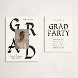 "Calligraphic Ink" - Graduation Insert Cards in Cotton by Chryssi Tsoupanarias - With Invitation