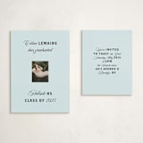 "Popular" - Graduation Insert Cards in Sky by Claire - With Invitation