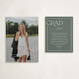 "Broken Border" - Graduation Insert Cards in Snow by Lauren Chism - With Invitation