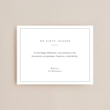 "No Gifts, Please" - Graduation Insert Cards in Pine by Minted - Front