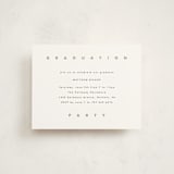 "Streamlined" - Graduation Insert Cards in Snow by Brandy Folse - Front