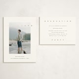 "Streamlined" - Graduation Insert Cards in Snow by Brandy Folse - With Invitation