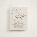 "Simply Side Scripted" - Graduation Insert Cards in Latte by Jackie Crawford - Front