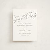 "Timeless Script" - Graduation Insert Cards in Cotton by Susan Zinader - Front