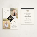 "Sweet Grad Cap" - Graduation Insert Cards in Noir by Paper Raven Co. - With Invitation