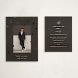 "Hats off grad" - Graduation Insert Cards in Ardoise by Jamie Alexander - With Invitation