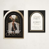 "Commencement" - Graduation Insert Cards in Black Cap by Erin L. Wilson - With Invitation