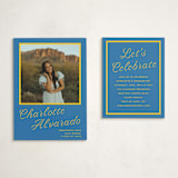 "cotillion" - Graduation Insert Cards in Ocean by Megan Davis - With Invitation