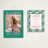 "Kamryn" - Graduation Insert Cards in Emerald by Erin German - With Invitation