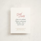 "Varsity Initial" - Graduation Insert Cards in Forest by Leia Matt - Front