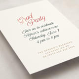 "Varsity Initial" - Graduation Insert Cards in Forest by Leia Matt - Detail