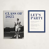 "Bold Headline" - Graduation Insert Cards in Midnight by Emily Sabol Goss - With Invitation