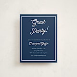 "retro vintage grad" - Graduation Insert Cards in Navy by BR Designs - Front