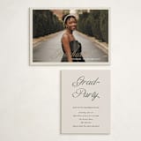 "Graduate" - Graduation Insert Cards in Slate by Pati Cascino - With Invitation