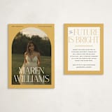 "In Vogue" - Graduation Insert Cards in Sunshine by Robert and Stella - With Invitation