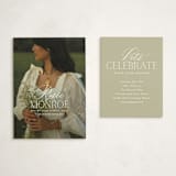 "Classic Allure" - Graduation Insert Cards in Cotton by Oscar and Emma - Karly Depew - With Invitation