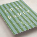 "Preppy Stripes" - Graduation Insert Cards in Seaside by Morgan Kendall - Detail