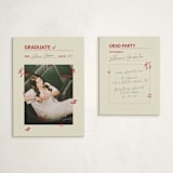 "Checklist Complete" - Graduation Insert Cards in Parchment by Zove Ahhh - With Invitation