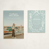 "Handwritten Stack" - Graduation Insert Cards in Snow by Stephanie Heinrich Godbout - With Invitation