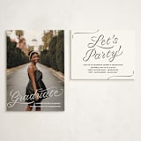 "Ribbons and Cords" - Graduation Insert Cards in Ink by Megan Davis - With Invitation