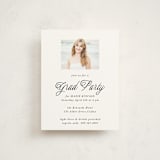 "Minimal Flourish" - Graduation Insert Cards in Noir by AK Graphics - Front