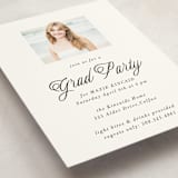 "Minimal Flourish" - Graduation Insert Cards in Noir by AK Graphics - Detail