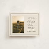 "Timeless Border" - Graduation Insert Cards in Almond by Brianne Larsen - Front