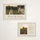 "Timeless Border" - Graduation Insert Cards in Almond by Brianne Larsen - With Invitation