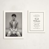 "Maple" - Graduation Insert Cards in Tuxedo by Annie Shapiro - With Invitation